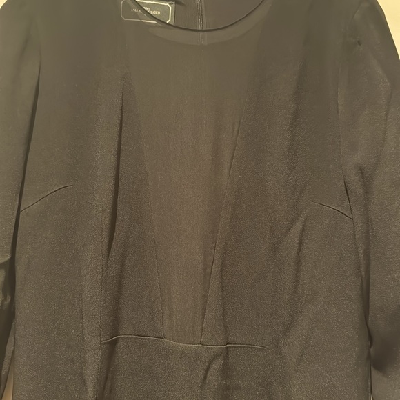 Long sleeve crepe dress - Picture 2 of 5